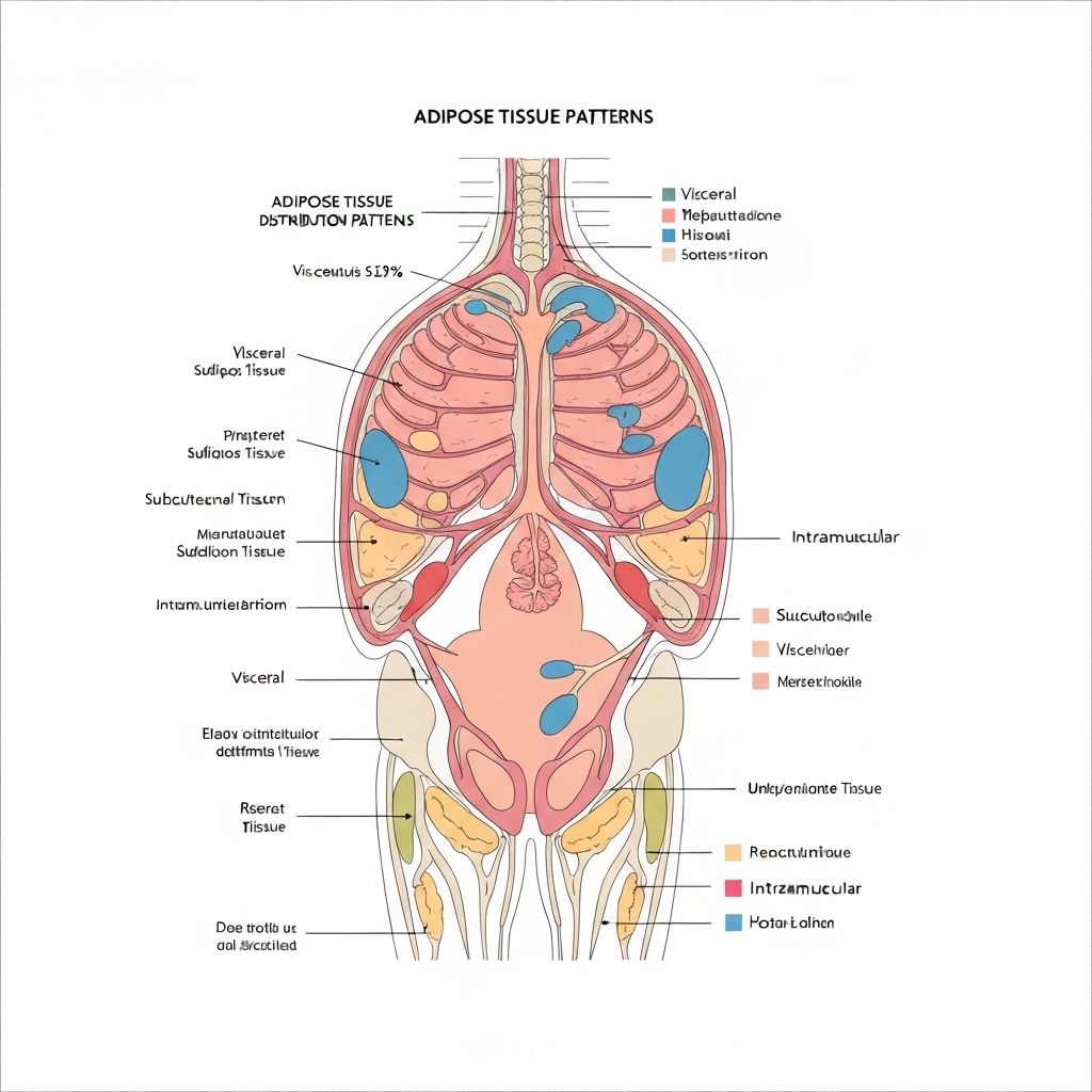 Scientific diagram of adipose tissue distribution patterns
